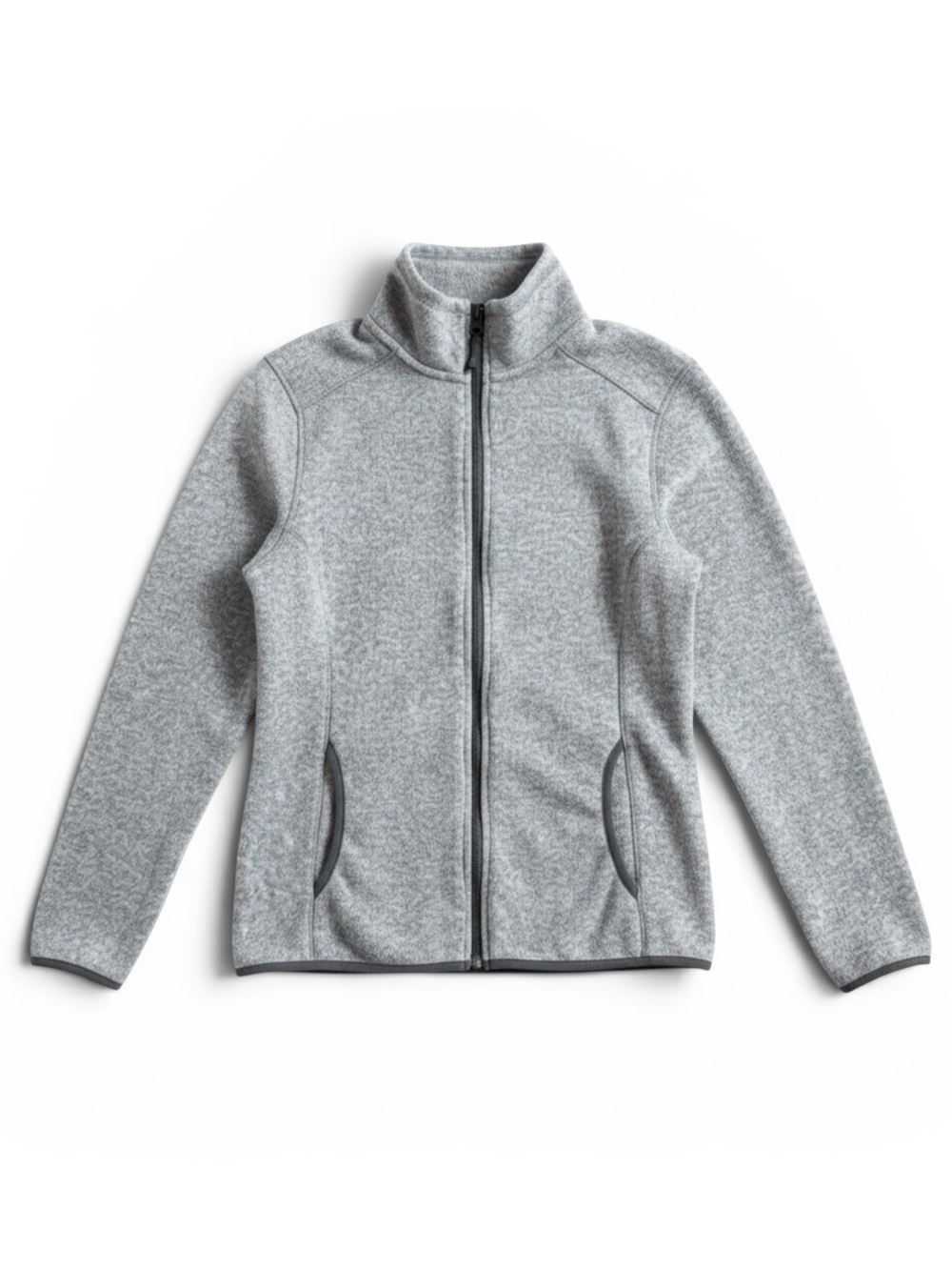 Eddie Bauer Better Sweater Fleece Jacket Soft Cozy Outdoor Layer Gray Medium
